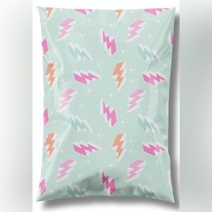 25 Colorful Lightning Bolt Poly Mailers 6x9 | Small Business Packaging